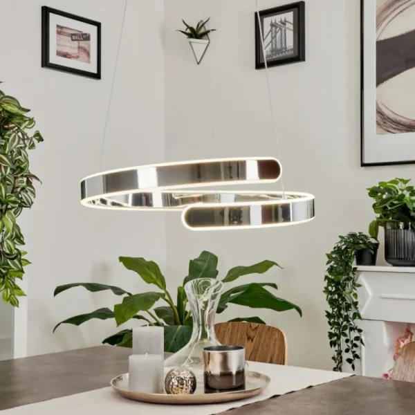 hofstein Suspension Rosemond LED Chrome, 1 lumière* Lampes Modernes