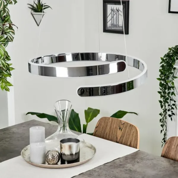 hofstein Suspension Rosemond LED Chrome, 1 lumière* Lampes Modernes