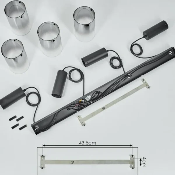 hofstein Suspension Sambour Noir, 4 lumières* Lampes Modernes