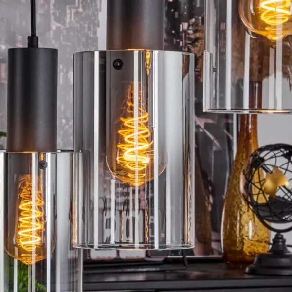 hofstein Suspension Sambour Noir, 4 lumières* Lampes Modernes