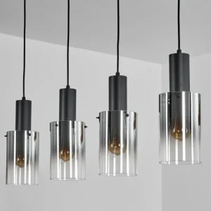 hofstein Suspension Sambour Noir, 4 lumières* Lampes Modernes