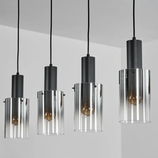 hofstein Suspension Sambour Noir, 4 lumières* Lampes Modernes