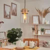 hofstein Suspension Sarteano Noir, 1 lumière* Lampes En Verre