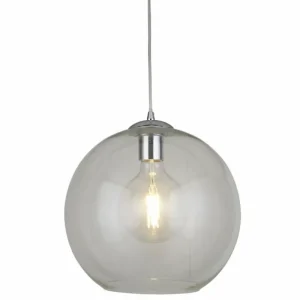 Luminaires Searchlight Suspension Searchlight BALLS Chrome, Transparent, 1 lumière* Lampes En Verre