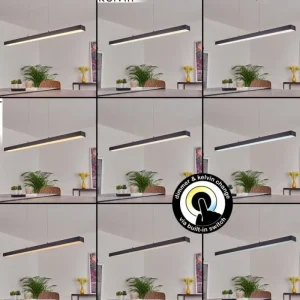 hofstein Suspension Seaton LED Noir, 1 lumière* Lampes En Verre