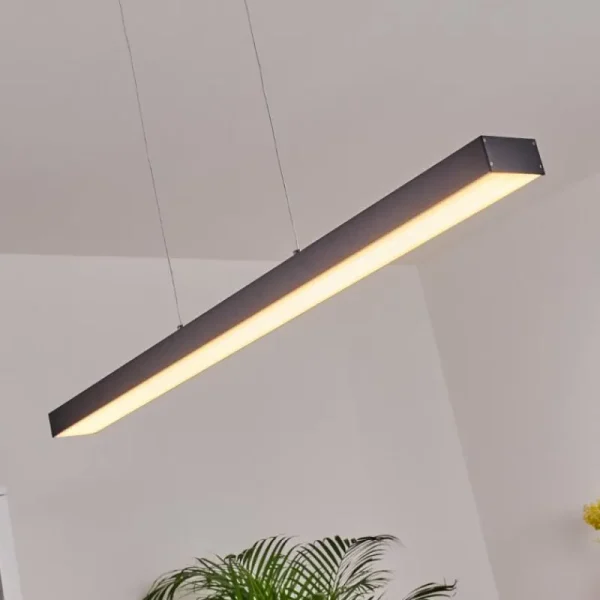 hofstein Suspension Seaton LED Noir, 1 lumière* Lampes En Verre