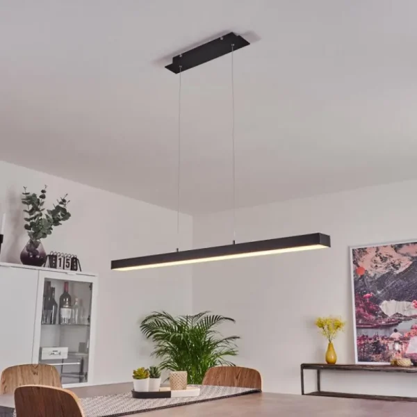 hofstein Suspension Seaton LED Noir, 1 lumière* Lampes En Verre