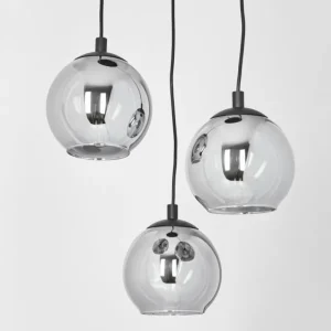 hofstein Suspension Sernf Noir, 3 lumières* Lampes Modernes