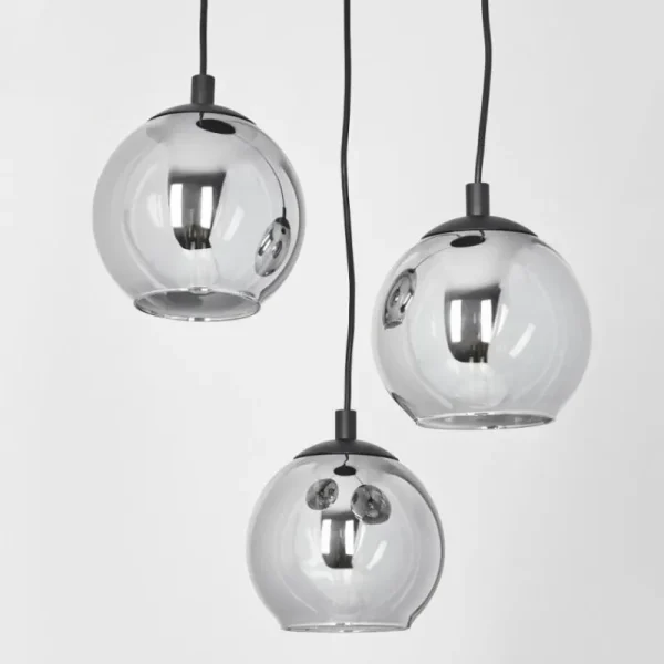 hofstein Suspension Sernf Noir, 3 lumières* Lampes Modernes