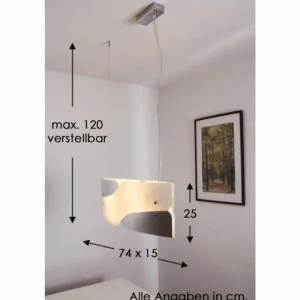 Sil Lux Suspension Chrome, 4 lumières* Lampes En Verre