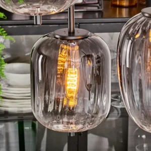 hofstein Suspension Skiatook Noir, 3 lumières* Lampes Modernes