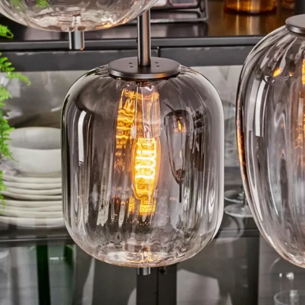 hofstein Suspension Skiatook Noir, 3 lumières* Lampes Modernes