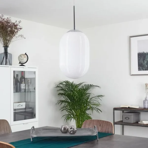 hofstein Suspension Sénal Chrome, 1 lumière* Lampes En Verre