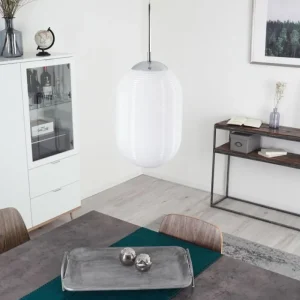 hofstein Suspension Sénal Chrome, 1 lumière* Lampes En Verre