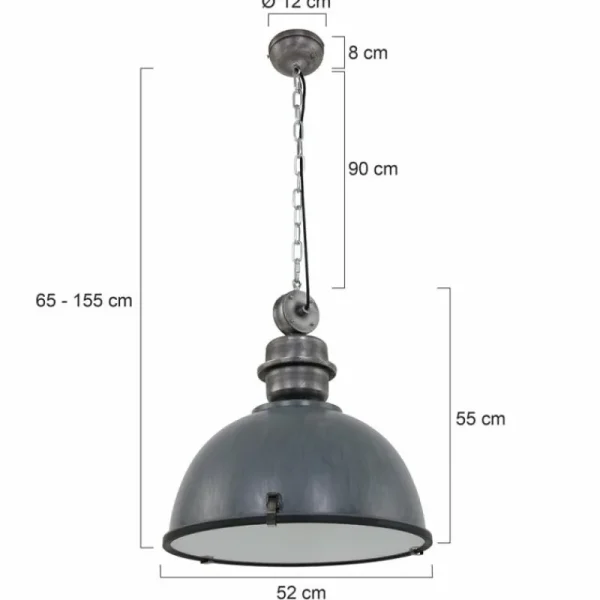Luminaires Steinhauer Suspension Steinhauer Bikkel XXL Gris, 1 lumière* Lampes En Verre
