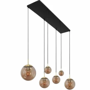 Luminaires Steinhauer Suspension Steinhauer Bollique Laiton, 6 lumières* Lampes En Verre