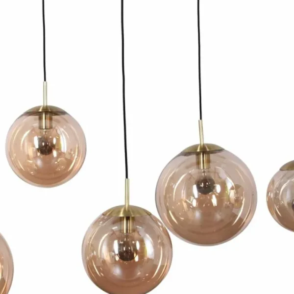 Luminaires Steinhauer Suspension Steinhauer Bollique Laiton, 6 lumières* Lampes En Verre