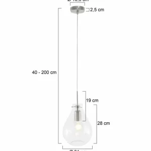 Luminaires Steinhauer Suspension Steinhauer Glass light Acier inoxydable, 1 lumière* Lampes En Verre