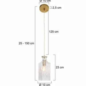 Luminaires Steinhauer Suspension Steinhauer Grazioglass Laiton, 1 lumière* Lampes En Verre