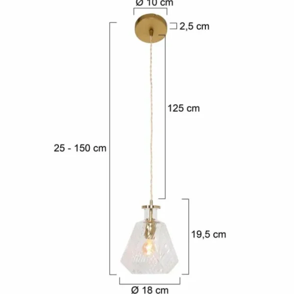 Luminaires Steinhauer Suspension Steinhauer Grazioglass Laiton, 1 lumière* Lampes En Verre