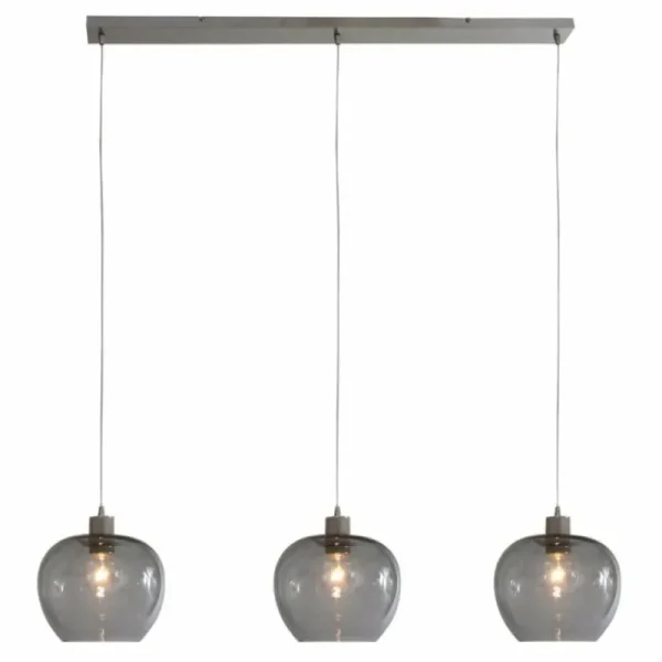 Luminaires Steinhauer Suspension Steinhauer Lotus Acier inoxydable, 1 lumière* Lampes En Verre