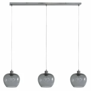 Luminaires Steinhauer Suspension Steinhauer Lotus Acier inoxydable, 1 lumière* Lampes En Verre