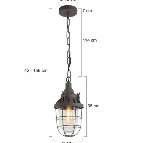 Luminaires Steinhauer Suspension Steinhauer Mexlite Brun, 1 lumière* Lampes En Verre