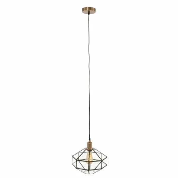 Luminaires Steinhauer Suspension Steinhauer Pimpernel Bronze, 1 lumière* Lampes En Verre