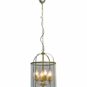 Luminaires Steinhauer Suspension Steinhauer PIMPERNEL Bronze, 4 lumières* Lampes En Verre