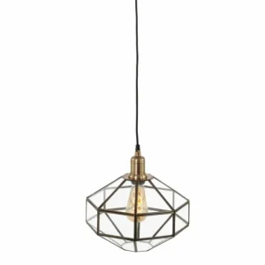 Luminaires Steinhauer Suspension Steinhauer Pimpernel Bronze, 1 lumière* Lampes En Verre