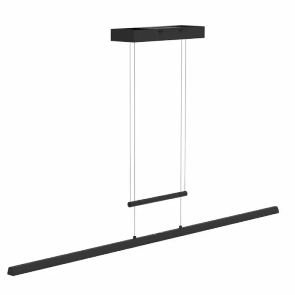 Luminaires Steinhauer Suspension Steinhauer Profilo LED Noir, 1 lumière* Lampes En Verre