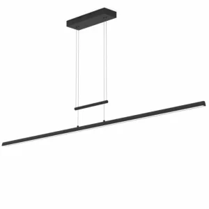 Luminaires Steinhauer Suspension Steinhauer Profilo LED Noir, 1 lumière* Lampes En Verre