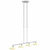 Luminaires Steinhauer Suspension Steinhauer Tallerken LED Acier inoxydable, Blanc, 4 lumières* Lampes En Verre