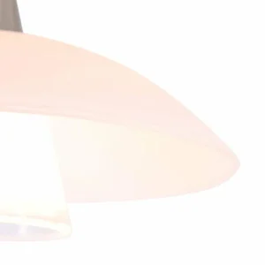 Luminaires Steinhauer Suspension Steinhauer Tallerken LED Acier inoxydable, Blanc, 1 lumière* Lampes En Verre