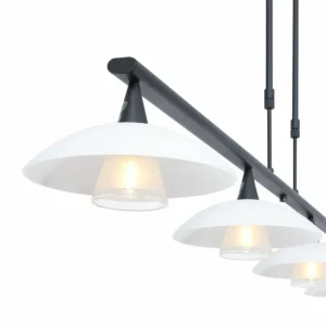 Luminaires Steinhauer Suspension Steinhauer Tallerken LED Nickel mat, 4 lumières* Lampes En Verre