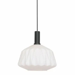 Luminaires Steinhauer Suspension Steinhauer Verre Nervuré Noir, 1 lumière* Lampes En Verre