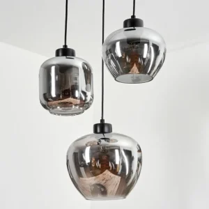 hofstein Suspension Talok Fumé, 3 lumières* Lampes Modernes