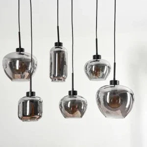 hofstein Suspension Talok Fumé, 6 lumières* Lampes Modernes