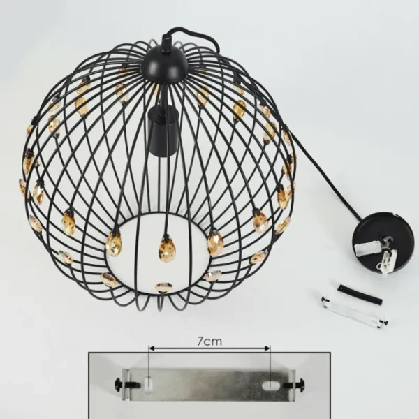 hofstein Suspension Tawasu Noir, 1 lumière* Lampes Modernes