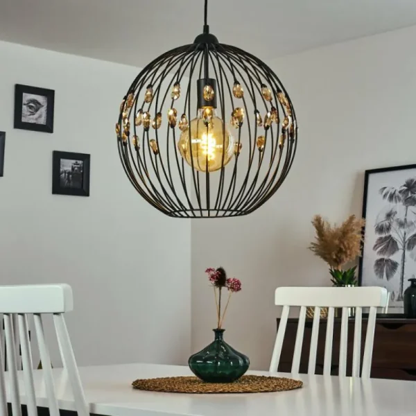 hofstein Suspension Tawasu Noir, 1 lumière* Lampes Modernes