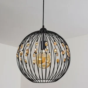 hofstein Suspension Tawasu Noir, 1 lumière* Lampes Modernes