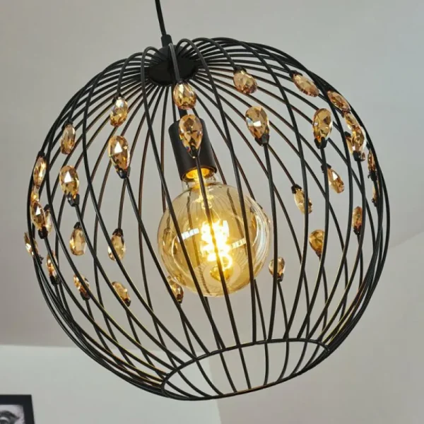 hofstein Suspension Tawasu Noir, 1 lumière* Lampes Modernes
