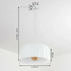 hofstein Suspension Tembotalo Blanc, 1 lumière* Lampes En Verre