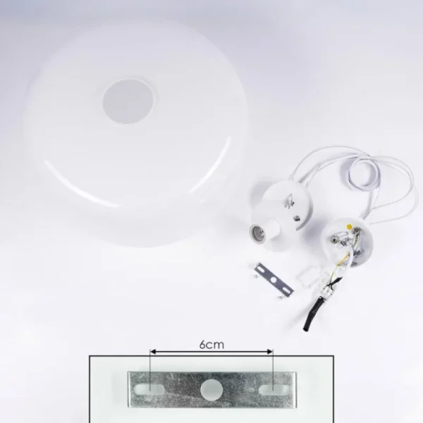 hofstein Suspension Tembotalo Blanc, 1 lumière* Lampes En Verre