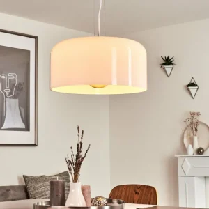 hofstein Suspension Tembotalo Blanc, 1 lumière* Lampes En Verre