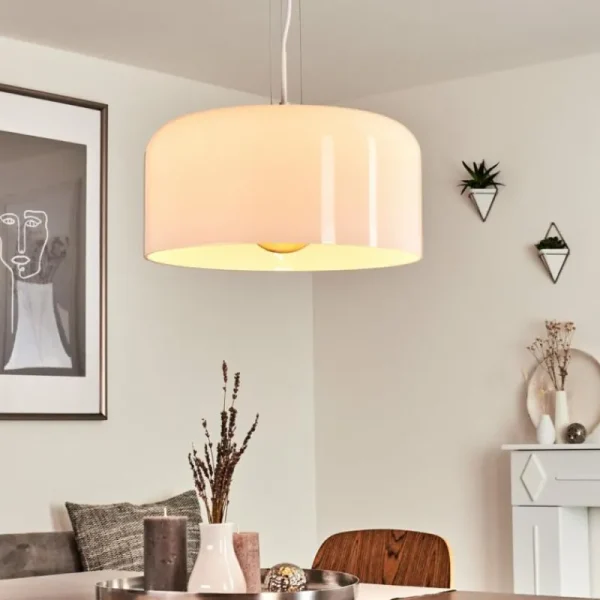 hofstein Suspension Tembotalo Blanc, 1 lumière* Lampes En Verre