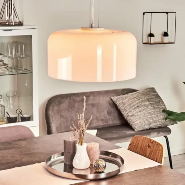 hofstein Suspension Tembotalo Blanc, 1 lumière* Lampes En Verre