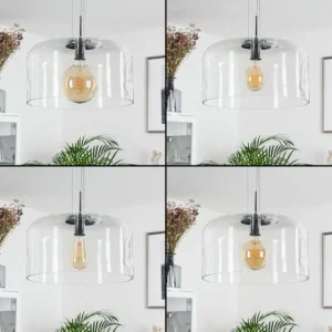 hofstein Suspension Tembotalo Chrome, 1 lumière* Lampes En Verre