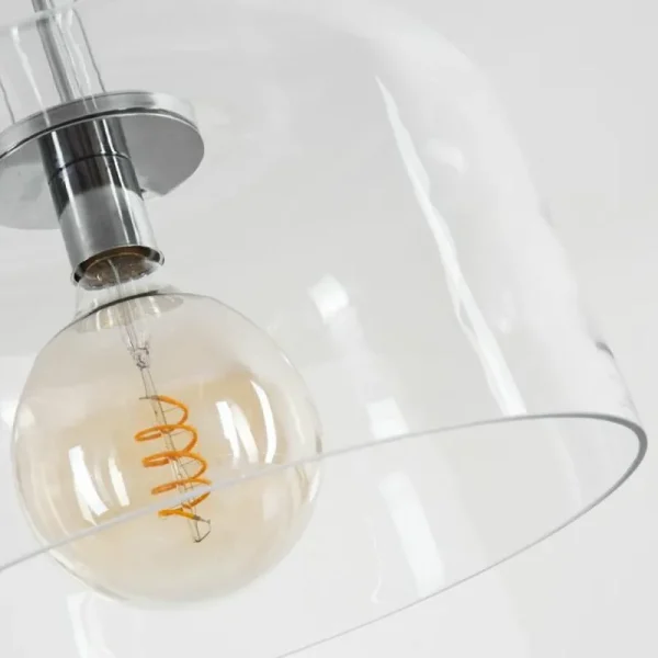 hofstein Suspension Tembotalo Chrome, 1 lumière* Lampes En Verre