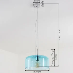 hofstein Suspension Tembotalo Chrome, 1 lumière* Lampes En Verre